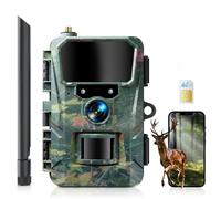 WOLFANG Caméra de Chasse 4G, 48 MP 2K HD Caméra Chasse avec Détection de Mouvement, Vision Nocturne, Déclenchement 0,2 s, IP66 Étanche pour l'observation des Animaux