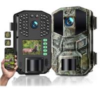 WOLFANG Caméra de Chasse WiFi 4K 64MP Full HD, Téléphone Transfert Vision Nocturne, Déclenchement de 0,1s, Détecteur de Mouvement pour l'observation des Animaux