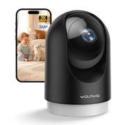 WOLFANG Camera Interieur 2K WiFi, Caméra Intérieure 360° PTZ avec Suivi Automatique, Vision Nocturne & Audio Bidirectionnel, Babyphone avec Caméra, Compatible Alexa & Google Home