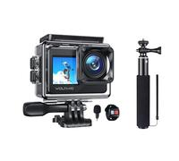 WOLFANG Caméra Sport GA120 4K30FPS & Ensemble de Selfie Stick