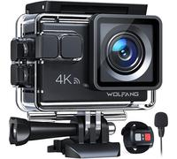 WOLFANG Caméra Sportive GA100 4K 30 FPS, caméscope WiFi de 20 MP, caméra sous-Marine 40 m avec Double Microphone, télécommande, EIS Anti-Vibration