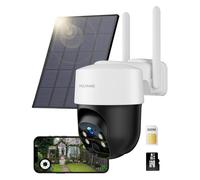 Wolfang Camera Surveillance Exterieure sans Fil, 4g Camera Solaire avec Carte Sim, Alimentation Solaire, Vision Nocturne, 2.5K, Audio Bidirectionnel, Détection De Mouvement Pir, Carte microSD 32 Go