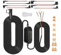 WOLFANG Kit de câblage, Compatible avec Les caméras embarquées WD02/WD03/WD04/WD05/iD100N/iD220/iD240, câble caché pour Une Installation soignée, Installation Facile - limiteur de Tension intégré