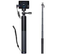 WOLFANG La Perche à Selfie pour caméra d'action Charge Votre caméra d'action avec 2600 mAh (24-60 cm) Noir GB2200