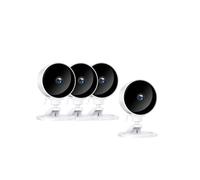 WOLFANG Lot de 4 caméras de Surveillance d'intérieur 1080p, détection de Mouvement Humain, caméra de sécurité Domestique, Audio bidirectionnel, Vision Nocturne, Vue en Direct, TF et WiFi 2,4 G