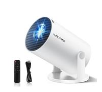 WOLFANG Mini Projecteur【Applis Intégrées & Wi-FI 6】 Videoprojecteur HD 1080p avec Bluetooth et Trapézoïdale Verticale Auto, Retroprojecteur à 180° pour la Chambre, Compatible iOS/Android/PC/TV Stick