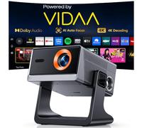 WOLFANG Projecteur Intelligent 4K avec Mise au Point Automatique et e voûte Automatique, Bluetooth, Home cinéma pour Chambre à Coucher et Projection de Plafond