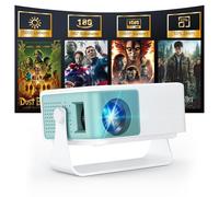 WOLFANG Vidéoprojecteur Portable Mini, Retroprojecteur pour Chambre, Compatible Full HD 1080P, Correction Keystone Automatique, Zoom 50% et Rotation 180°, iOS/Android/TV Stick