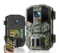 WOLFANG WiFi Caméra de Chasse,64MP 4K HD Caméra Chasse avec 940 nm No Glow Vision Nocturne,IP66 Étanche pour l'observation des Animaux