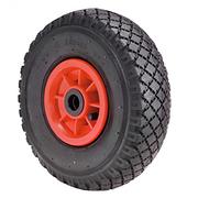 Wolfapck 11110605 Roue pneumatique pour brouette avec jante en plastique 20 mm Noir