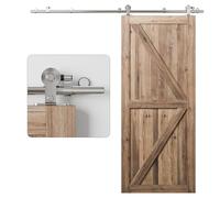 WOLFBIRD 5FT/150CM Quincaillerie De Porte Coulissante Kit Porte Coulissante Rail pour système de Acier inoxydable à célibataire porte