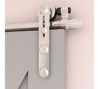 WOLFBIRD Kit Rail pour Porte Coulissante en Acier Inoxydable, 152CM / 5FT, pour Une Seule Porte Coulissante d'Une Largeur de 76CM,Forme Ronde