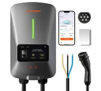 WOLFBOX AC07 Station de recharge 32 A pour voiture électrique 7 kW Type 2 monophasé chargeur mural avec écran LCD contrôle via application carte RFID