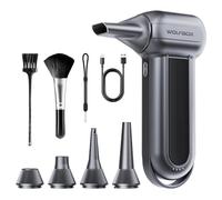 WOLFBOX MF100 Souffleur Air Comprimé,Souffleur PC 150 000 tr/min - Moteur Sans Balais Rechargeable, 3 Vitesses, Pour Nettoyage PC/Clavier/Voiture (Intérieur & Extérieur)