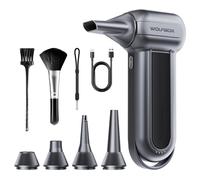 WOLFBOX MF100 Souffleur d'air électrique sans fil 150 000 tr/min, super puissant, avec moteur sans balais rechargeable, souffleur durable, souffleur de poussière à 3 vitesses réglables pour ordinateur