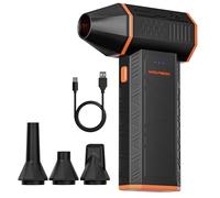 WOLFBOX MF50 Soufflette à Air Comprimé, Souffleur PC 110 000 tr/min | 3 vitesses réglables, dépoussiérant haute puissance, pour PC, clavier, voiture, maison