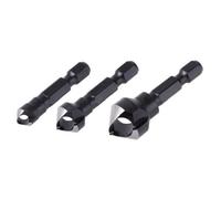 Wolfcraft Fraisoirs à noyer 4375000-3 – Diamètres 8, 12 et 16 mm – Acier WS