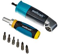 wolfcraft 1001000 - Coffret de Vissage d'Angle - Kit pour Percer et Visser en Angle - 8 pièces