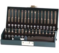 Wolfcraft 1386000 Jeu d'embouts 31 pièces cruciforme Phillips, carré intérieur (Robertson), 6 pans BO, 6 pans intérieurs à téton