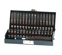 Wolfcraft 1386000 Jeu d'embouts 31 pièces cruciforme Phillips, carré intérieur (Robertson), 6 pans BO, 6 pans intérieurs à téton