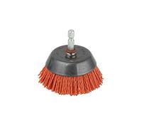 wolfcraft 1506000 - Brosse Soucoupe Fil Nylon à Gros Grains - Diamètre 65 mm Longueur 20 Mm