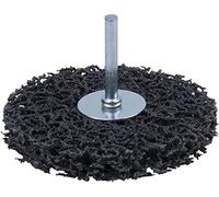 wolfcraft 1674000 1 Roue de Décapage Universelle Ø 100 Mm, Queue Ø 6 Mm, Hauteur Polissoir 13 Mm argent