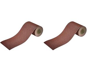 wolfcraft 1740000 Rouleau abrasif auto-agrippant Grain 80 4 x 115 mm,argent (Lot de 2)