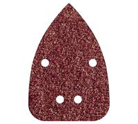 wolfcraft 1757000 10 Patins Abrasifs Auto-agrippants, Longueur 136 X Largeur 96 Mm, Perforés, Corindon Grains 80 argent