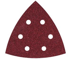 Wolfcraft 1787000 Set feuilles abrasives Delta avec bande auto-agrippante, perforé Grain 60, 120, 240 Cote d'encoignure 105 mm 20