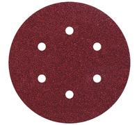Wolfcraft 1838000 Set de feuilles abrasives pour ponceuse excentrique avec bande auto-agrippante, perforé Grain 60, 120, 240 (Ø)