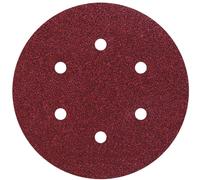 Wolfcraft 1838000 Set de feuilles abrasives pour ponceuse excentrique avec bande auto-agrippante, perforé Grain 60, 120, 240 (Ø) 150 mm 12 pc(s)