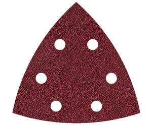 Wolfcraft 1857000 Set feuilles abrasives Delta avec bande auto-agrippante, perforé Grain 60, 120, 240 Cote d'encoignure 95 mm 20