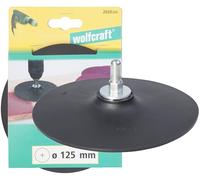 wolfcraft 2020000 Plateau en Caoutchouc ø 125 mm queue 8 mm noir