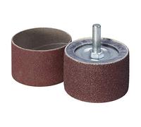 2038000 1 Polissoir Cylindrique Ø 45 X 30 Mm Queue Ø 6 Mm + 2 Bandes Abrasives Grains 80 150