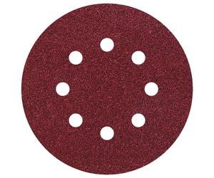 Wolfcraft 2069100 Feuille abrasive pour ponceuse excentrique avec bande auto-agrippante, perforé Grain 40 (Ø) 125 mm 25 pc(s)