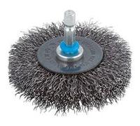 Wolfcraft Brosse à disque en fil d'acier 2101000 Tige 6 mm Diamètre 75 x 20 mm Argent 1 pc