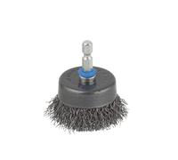 Wolfcraft Brosse soucoupe 2106000 métallique Diam. 50 mm Tige 1/4 pouce (6,3 mm) 1 pc