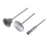 Wolfcraft Set de mini-brosses en fil d'acier 2114000 – 3 pièces (queue Ø 2,35 mm : Ø20/Ø15/Ø5 mm)