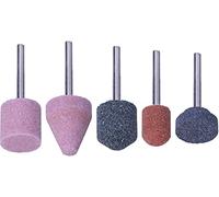 wolfcraft 2142000 - Kit de Meule Abrasive sur Tige - 5 pièces