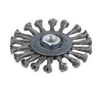 wolfcraft 2149000 brosse métallique circulaire torsadé pour meuleuse m14 diamètre 115 mm