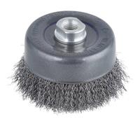 wolfcraft 2151000 cepillo metálico, forma de copa, trenzado rosca M 14 PACK 1,argent