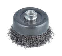 wolfcraft 2151000 cepillo metálico, forma de copa, trenzado rosca M 14 PACK 1,argent