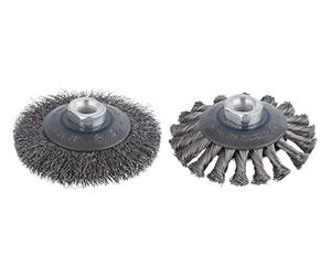wolfcraft 2153000 Brosse métallique conique pour Meuleuse M14 Diamètre 100 mm