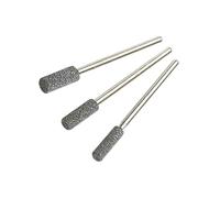 wolfcraft 2175000 3 Meules Abrasives Ø 4-4,8-5,5 Mm, Queue Ø 2,3 Mm, Hauteur Polissoir 12 Mm,argent