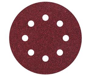 Wolfcraft 2269100 Feuille abrasive pour ponceuse excentrique avec bande auto-agrippante, perforé Grain 40 (Ø) 115 mm 25 pc(s)