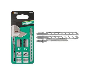 wolfcraft 2344000 - Lame de scie sauteuse « Construction sèche » 3 pcs - Pour des coupes droites et courbes dans les plaques de plâtre