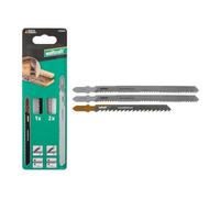 wolfcraft 2359000 - Lame de scie sauteuse « Construction de meubles » 3 pcs - Pour les coupes droites et courbes dans le bois revêtu, coupe fine, Mirror-Cut