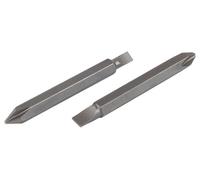 wolfcraft 2407000 embouts doubles longueur 65 mm fente + phillips