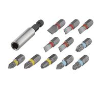 wolfcraft 2445000 Vissage 12 Pièces, Gris/bleu Marine/jaune/marron, Set de 12 Pièces