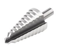 wolfcraft 2516000 1 Foret Étagé Diamètres Graduels Ø8-14-16-18-20-22-24-26-28-30 Mm, Hss, Queue Ø 10 Mm, avec Pointe D'amorçage 3 Tranchants, Longueur Utile 52,5 Mm